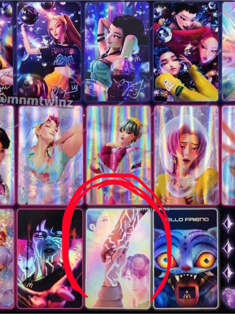 K-Pop Demon Hunters McDonalds Card Ultra RARE Hands